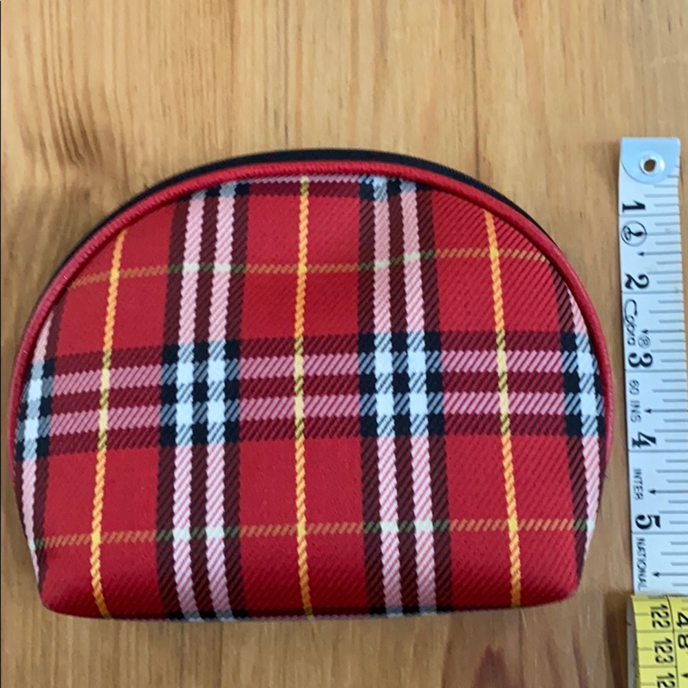 Burberry London red nova check cosmetic bag